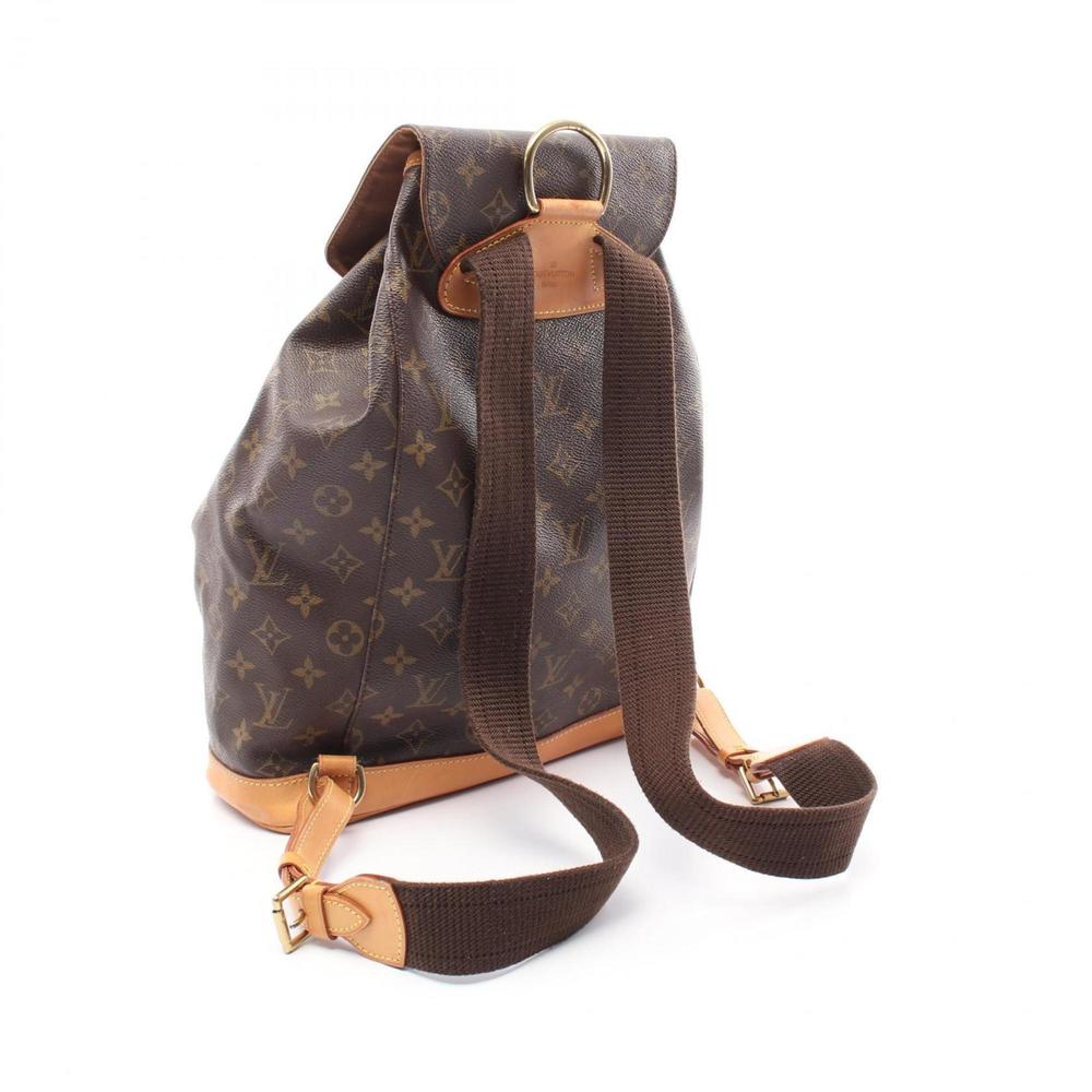 Louis Vuitton Montsouris GM Backpack Bag Coated Canvas Leather Monogram Women's - Picture 3 of 10